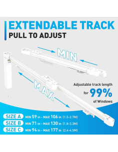 Cortinas Eléctricas Inteligentes AUGBLINDS 70-129" Ajustables 2