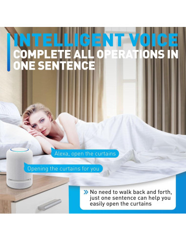 Cortinas Eléctricas Inteligentes AUGBLINDS 70-129" Ajustables