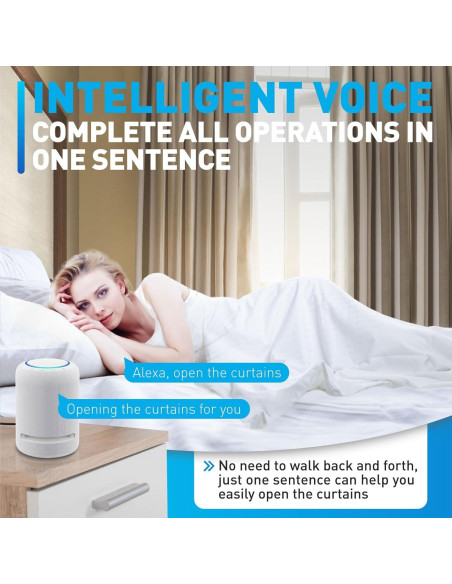 Cortinas Eléctricas Inteligentes AUGBLINDS 70-129" Ajustables