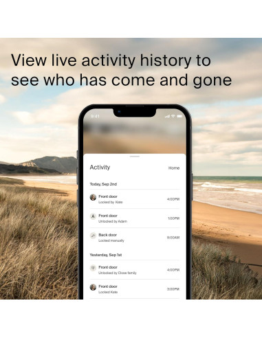 Cerradura Inteligente Level Lock con Teclado - Wi-Fi - Negro