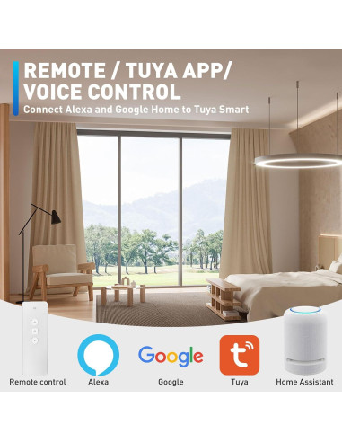 Cortinas Eléctricas Inteligentes AUGBLINDS 70-129" Ajustables