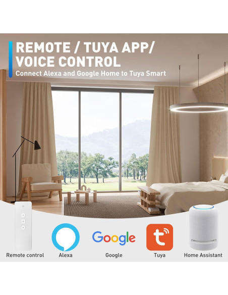 Cortinas Eléctricas Inteligentes AUGBLINDS 70-129" Ajustables