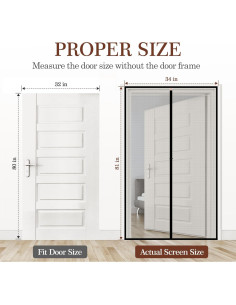 Yotache Puerta Pantalla Magnética 34x81 para Puertas 80x203 cm 2