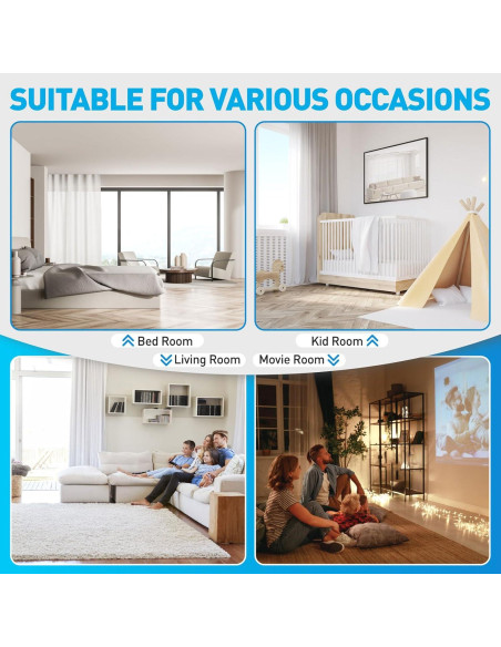 Cortinas Eléctricas Inteligentes AUGBLINDS 70-129" Ajustables