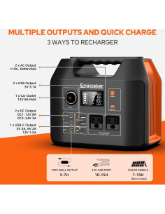 Estación de Energía Portátil EnginStar 300W 296Wh 80000mAh 2