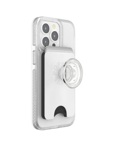 Billetera PopSockets Transparente con agarre y soporte