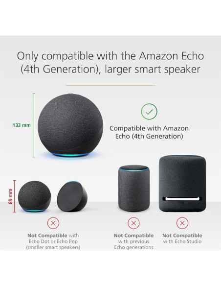 Base de Batería para Echo 4ta Gen - Portátil y Blanca