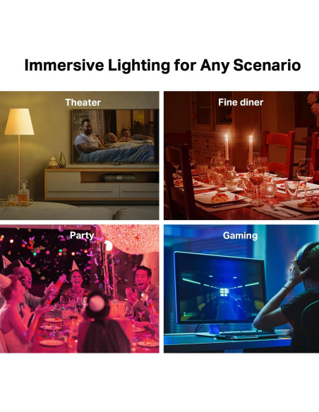 Bombillas Inteligentes TP-Link Tapo L530E, 4-Pack RGBW 800LM