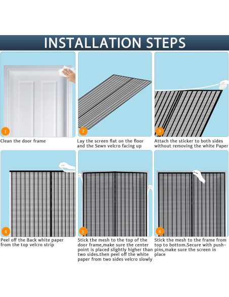 Puerta de Pantalla Magnética YRH 96,5 x 210,8 cm Auto Sellante