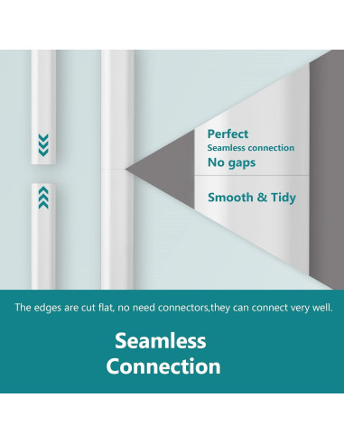 Kit Ocultador de Cables ZhiYo 172.72cm Blanco 4 Secciones