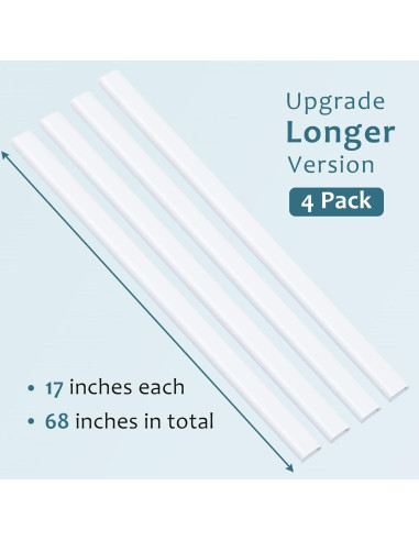 Kit Ocultador de Cables ZhiYo 172.72cm Blanco 4 Secciones