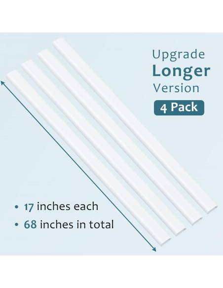 Kit Ocultador de Cables ZhiYo 172.72cm Blanco 4 Secciones