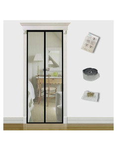 Puerta de Pantalla Magnética TQFlow 47x87 cm Negra