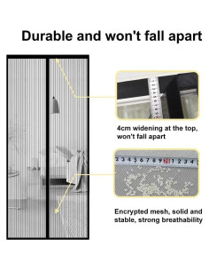 Puerta de Pantalla Magnética TQFlow 47x87 cm Negra 2