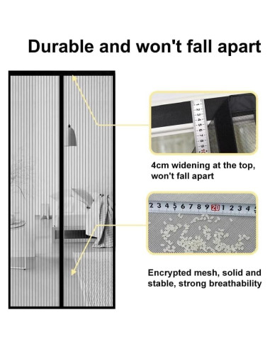 Puerta de Pantalla Magnética TQFlow 47x87 cm Negra