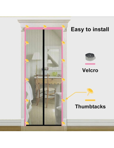 Puerta de Pantalla Magnética TQFlow 47x87 cm Negra