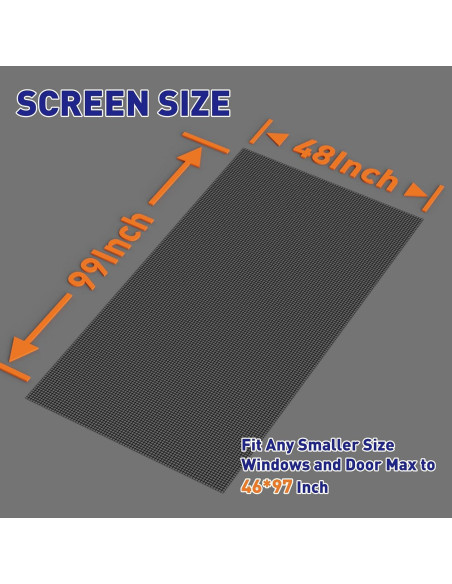 Malla de Reemplazo MAGZO 121x251 cm para Ventana Negra