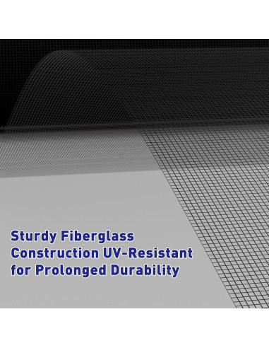 Malla de Reemplazo MAGZO 121x251 cm para Ventana Negra