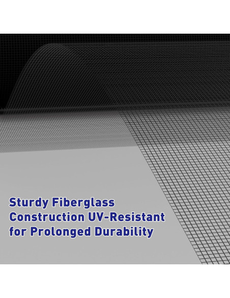 Malla de Reemplazo MAGZO 121x251 cm para Ventana Negra