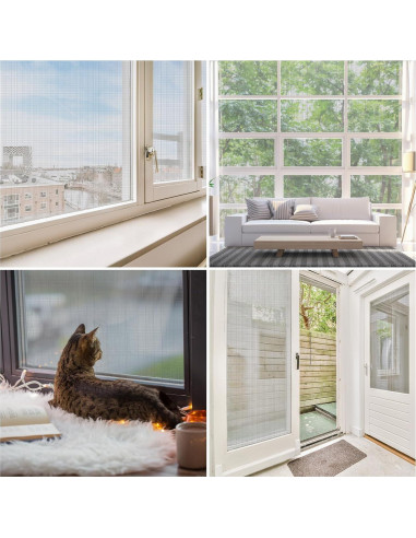 Malla de Reemplazo MAGZO 121x251 cm para Ventana Negra