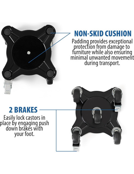 Elevador de Muebles HONGKEN - Juego 4 Ruedas 2000 kg