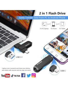 Memoria USB C THKAILAR 512GB - Velocidad 150MB/s 2