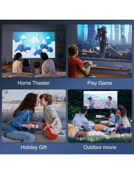 Proyector Full HD 1080P PANSEBA QK06 WiFi 5G Bluetooth 300"