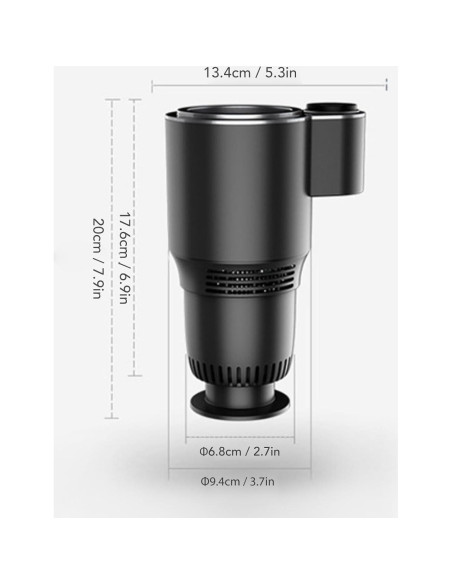 Calentador Enfriador de Tazas 2-en-1 Pyhodist 12V Portátil