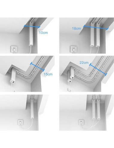 Cortinas Eléctricas Inteligentes DNYSYSJ 6M con Control Remoto