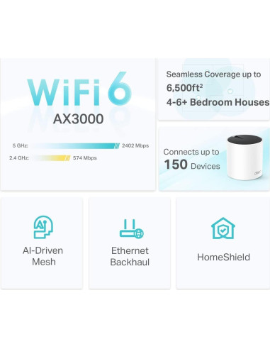 Sistema Mesh WiFi 6 TP-Link Deco X55 AX3000 - Paquete de 3