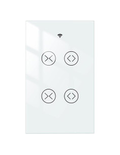 Interruptor Táctil Doble WiFi MOES 2 Gang para Cortinas