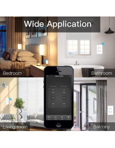 Interruptor Táctil Doble WiFi MOES 2 Gang para Cortinas 2