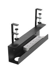 Bandeja de gestión de cables ZhiYo 41.9cm negra con abrazadera 2