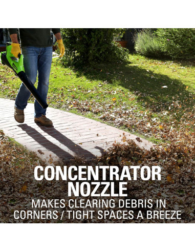 Soplador Axial Inalámbrico Greenworks 40V 2.5Ah 390 CFM