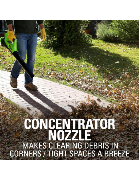 Soplador Axial Inalámbrico Greenworks 40V 2.5Ah 390 CFM