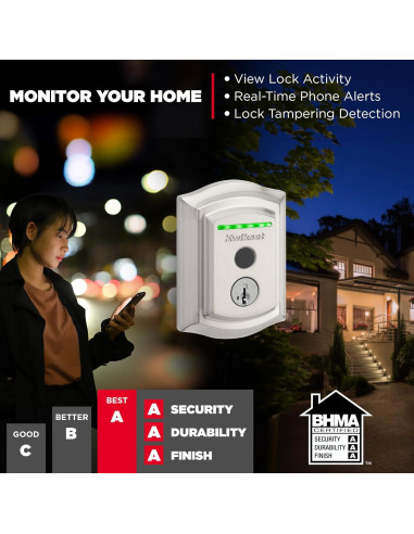 Cerradura Inteligente Kwikset Halo Touch Wi-Fi con Huella Dactilar