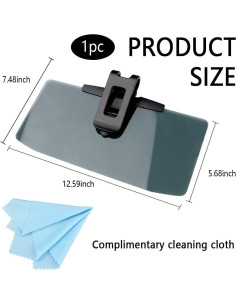 Visera Solar Antirreflejo OFBAND para Coche, 32x19 cm 2
