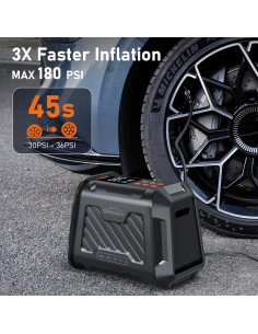 Compresor de Aire Portátil CARMOT 180 PSI con Pantalla LCD 2