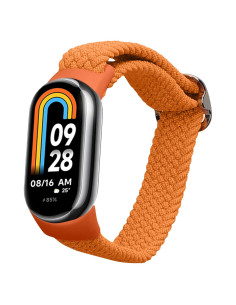 Correa de Nylon kwmobile para Xiaomi Mi Band 8 y 9 - Naranja