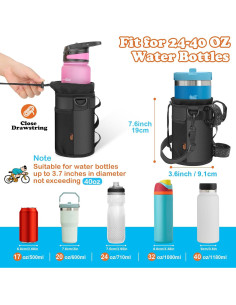 Soporte para Botella de Agua Desing Wish 32-40oz Negro 2