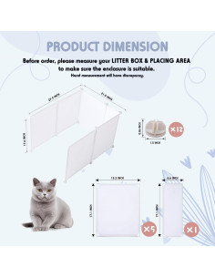 Caja de Arena para Gatos MEEXPAWS Extra Grande con Protector 2