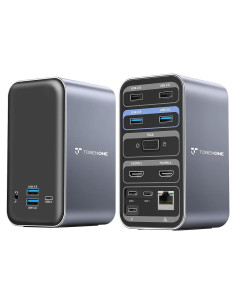 Estación Acoplamiento USB C Doble Monitor TobenONE 4K