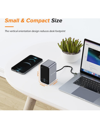 Estación Acoplamiento USB C Doble Monitor TobenONE 4K