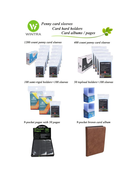 Álbum de Tarjetas WINTRA 720 Bolsillos Negro Doble Cara