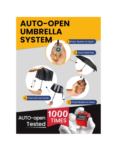 Sombrilla Plegable Automática Verde Oscuro a Prueba de Viento