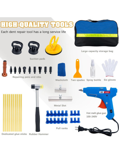 Kit de reparación de abolladuras SZLYYDS 102 piezas profesional