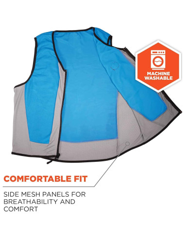 Chaleco Refrigerante Ergodyne Chill-Its 6667 PVA Azul Grande