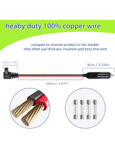 Cable de Alimentación 12V/24V para Refrigerador Basysion 3m 2