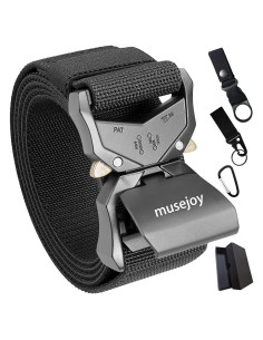 Cinturón Táctico MUSEJOY Nylon Ajustable para Hombre 1.5"