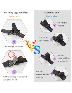 Cinturón Táctico MUSEJOY Nylon Ajustable para Hombre 1.5" 2